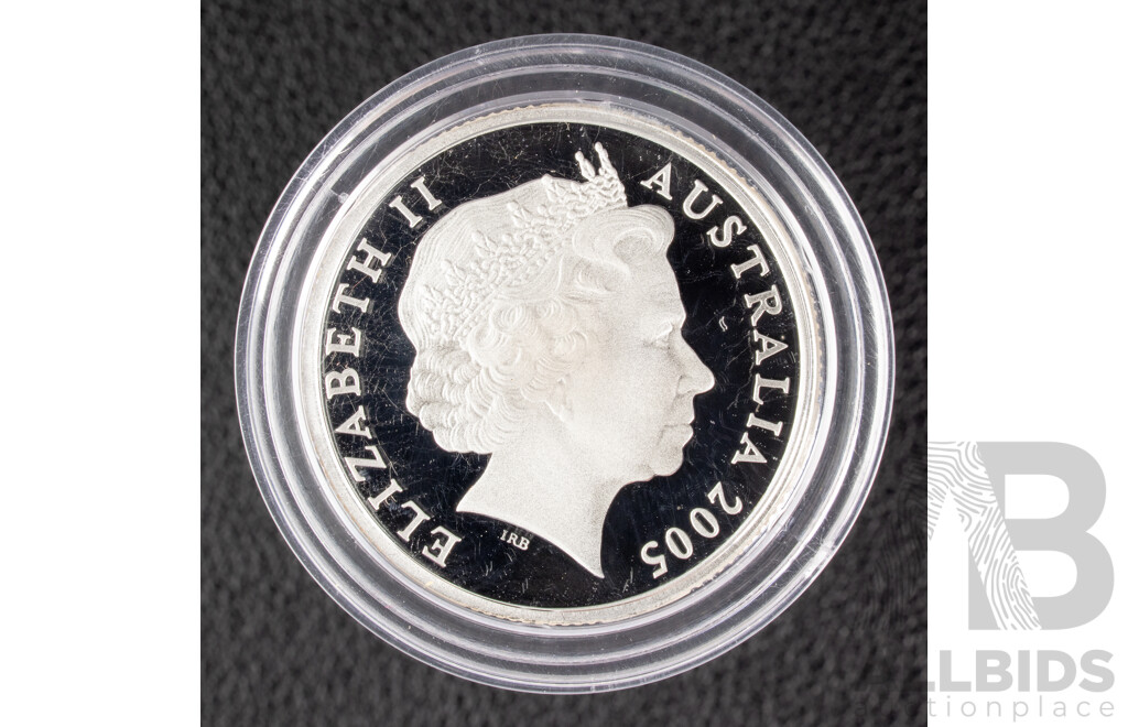 Australian RAM 2005 Silver Proof One Dollar Coin, Gallipoli 1915-2005 .999