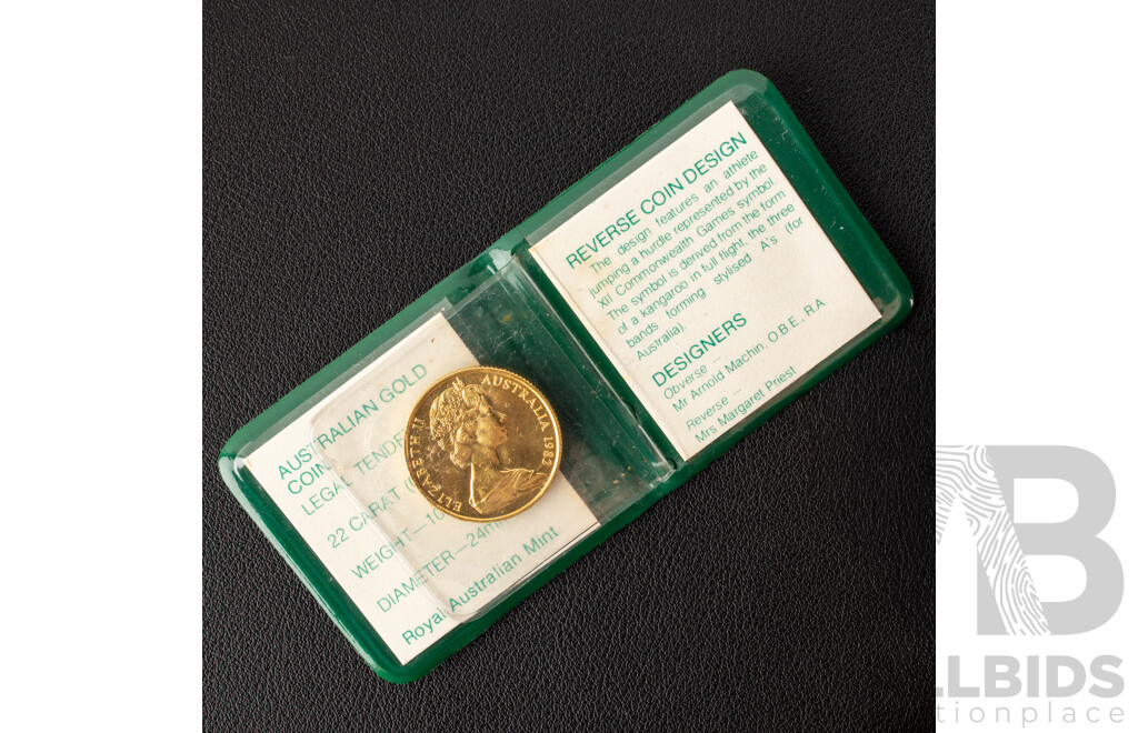 Australian RAM 1982 Gold Two Hundred Dollar Coin, XII Commonwealth Games .916