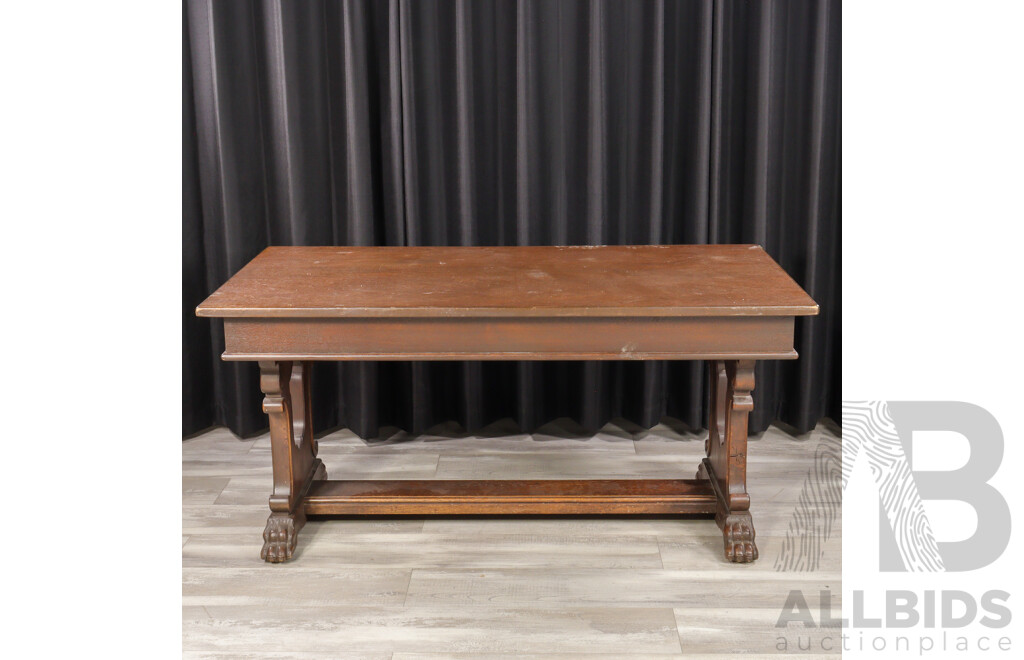 Art Deco Oak Seven Piece Dining Suite