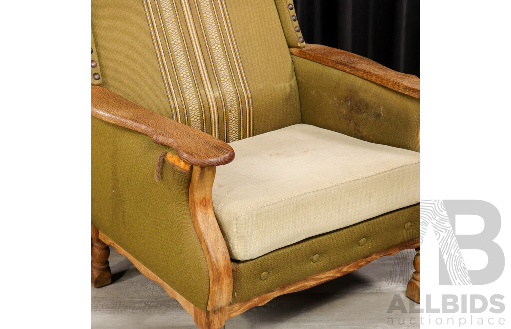 Art Deco Three Piece Timber Framed Lounge Suite