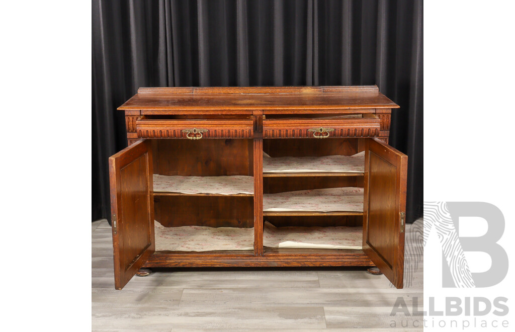 Early Victorian Oak Sideboard
