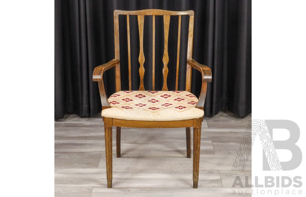 Art Deco Timber Carver Chair
