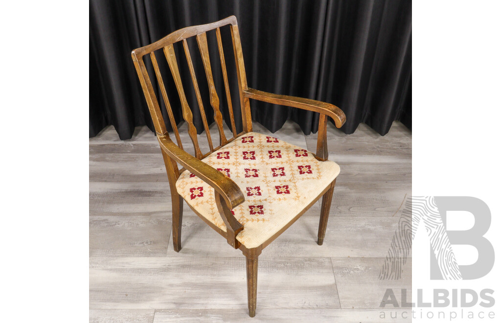 Art Deco Timber Carver Chair