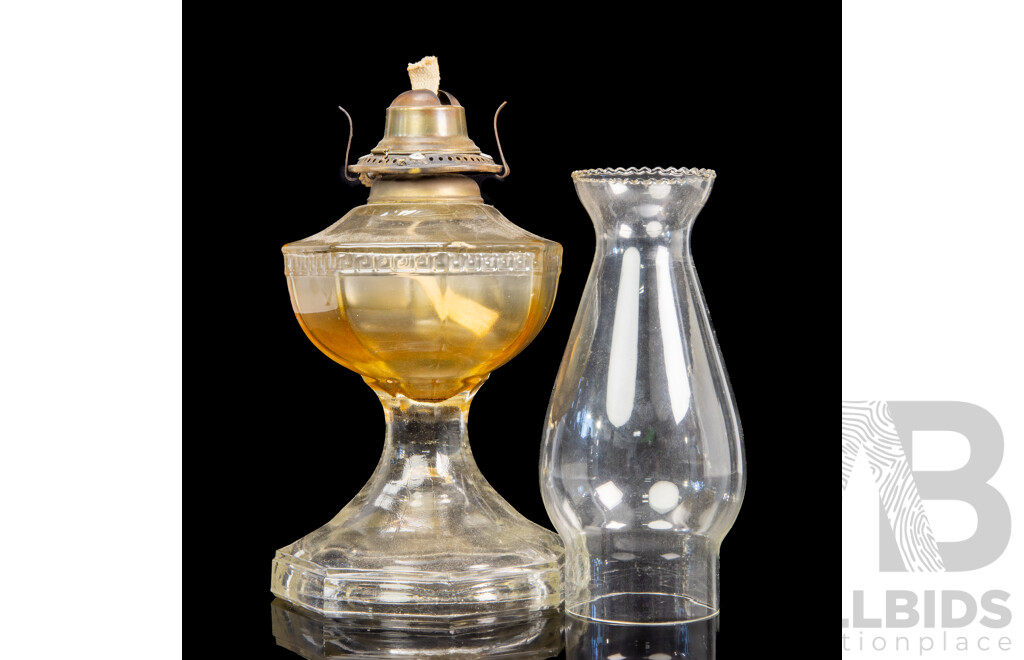 Vintage Glass Oil Lamp