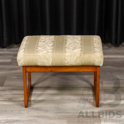 Retro Teak Framed Footstool