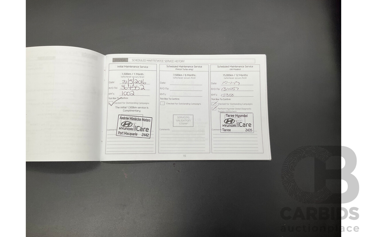 8/2015 Hyundai Tucson Active X (FWD) TL 4d Wagon Pure White 2.0L