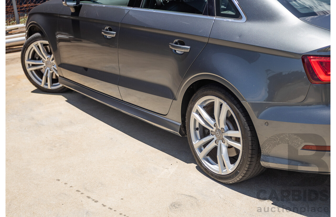10/2014 Audi S3 2.0 TFSI QUATTRO (AWD) 8V MY14 4D Sedan Daytona Grey Pearl Turbo 2.0L
