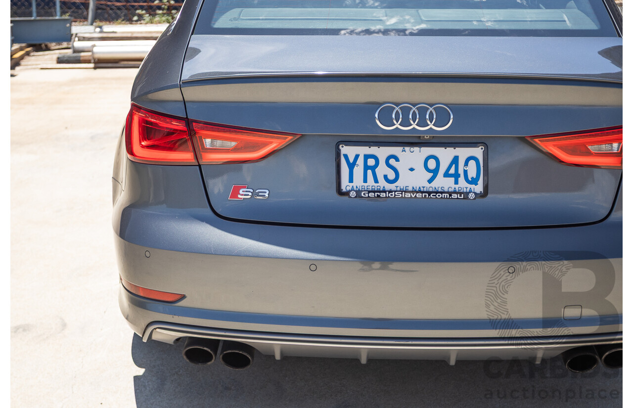 10/2014 Audi S3 2.0 TFSI QUATTRO (AWD) 8V MY14 4D Sedan Daytona Grey Pearl Turbo 2.0L