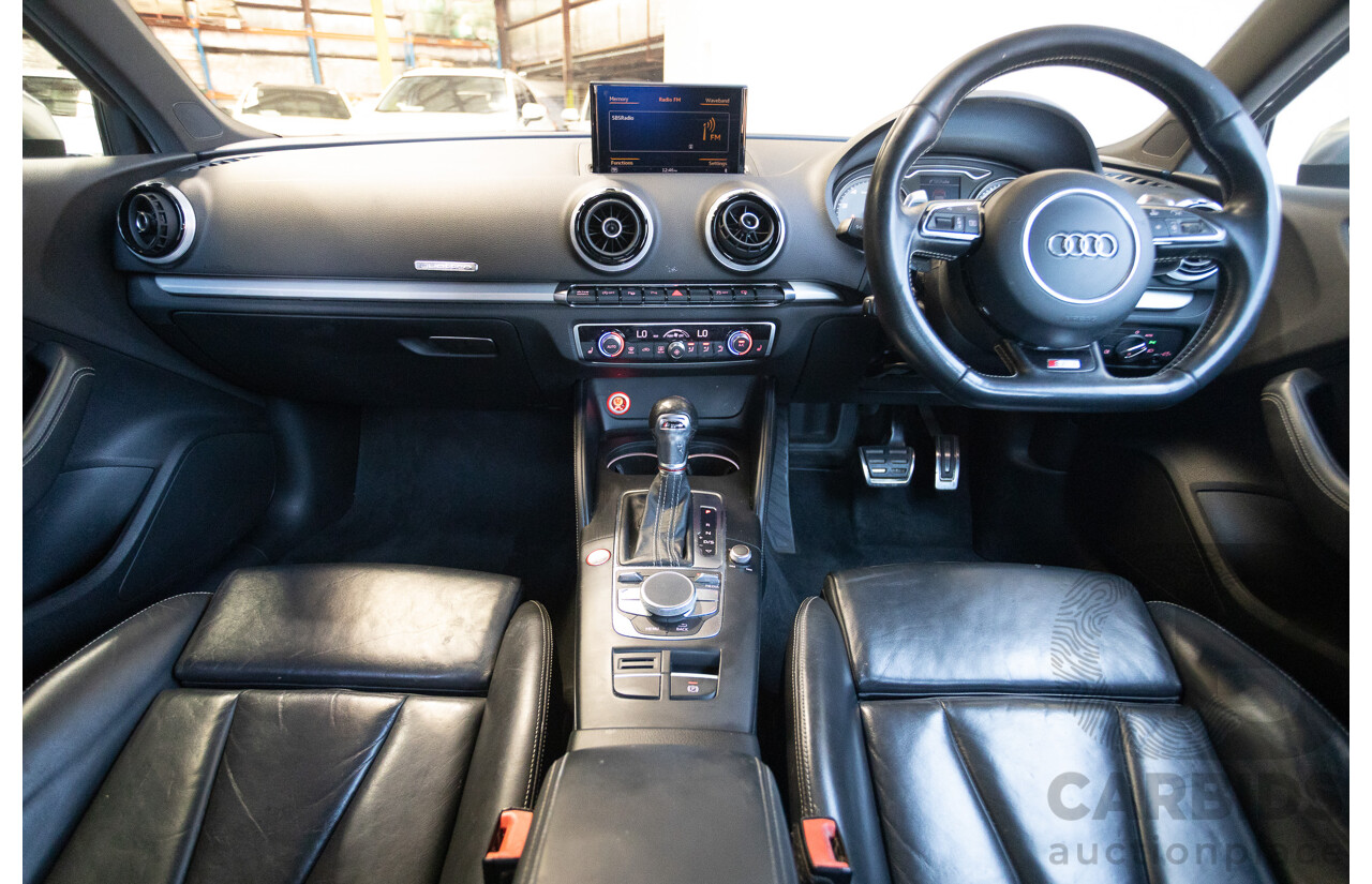 10/2014 Audi S3 2.0 TFSI QUATTRO (AWD) 8V MY14 4D Sedan Daytona Grey Pearl Turbo 2.0L