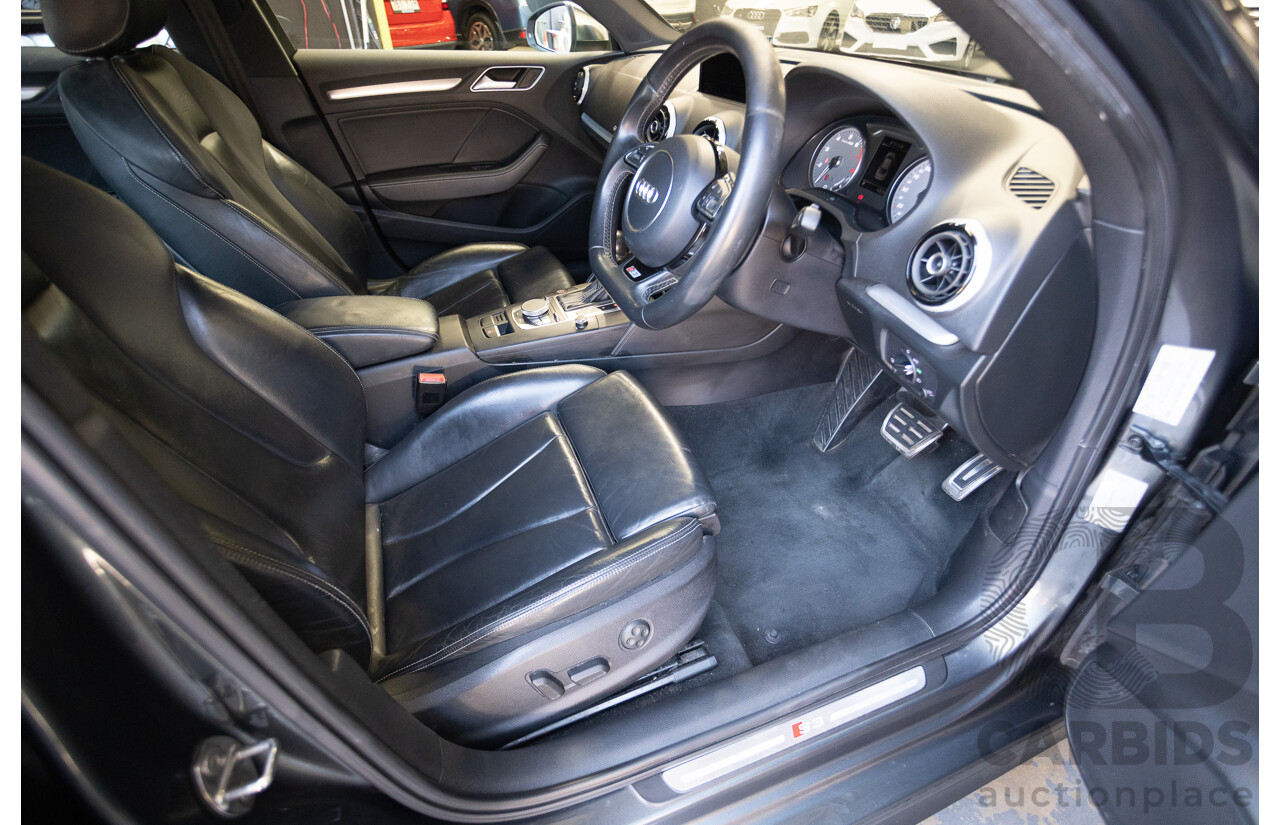 10/2014 Audi S3 2.0 TFSI QUATTRO (AWD) 8V MY14 4D Sedan Daytona Grey Pearl Turbo 2.0L