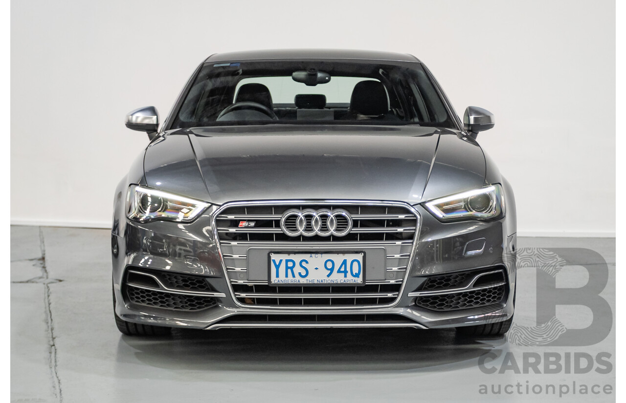10/2014 Audi S3 2.0 TFSI Quattro (AWD) 8V MY14 4D Sedan Daytona Grey Pearl Turbo 2.0L