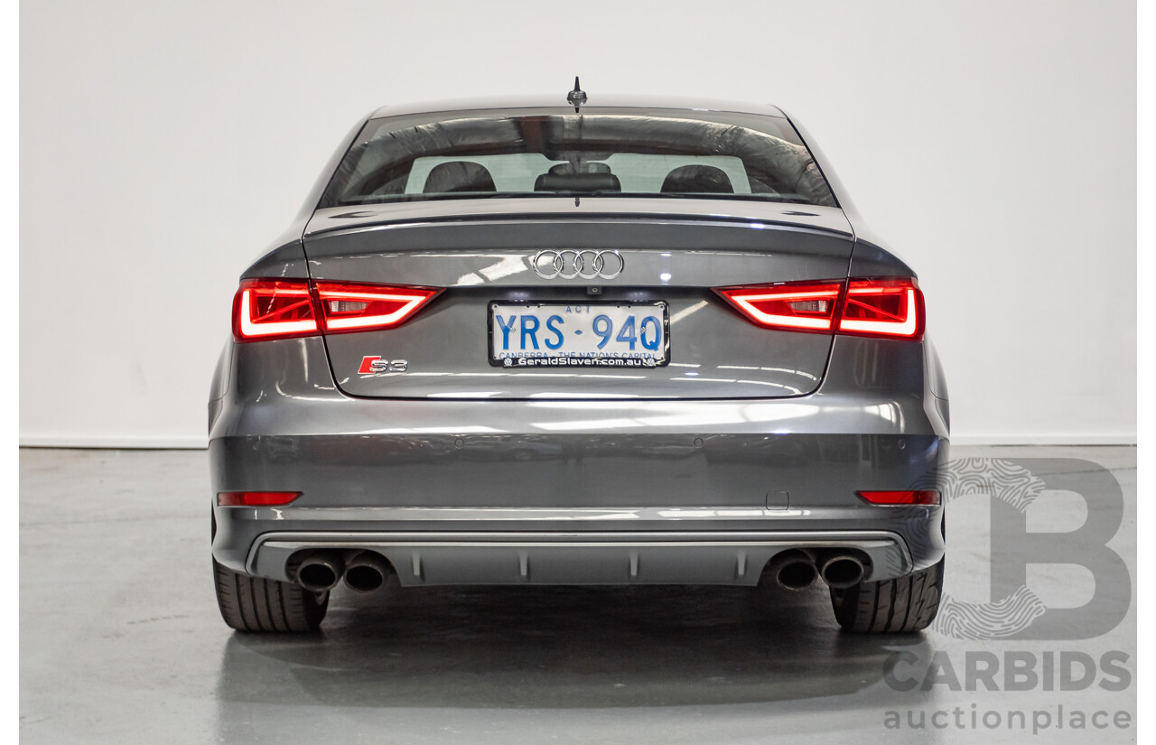 10/2014 Audi S3 2.0 TFSI Quattro (AWD) 8V MY14 4D Sedan Daytona Grey Pearl Turbo 2.0L