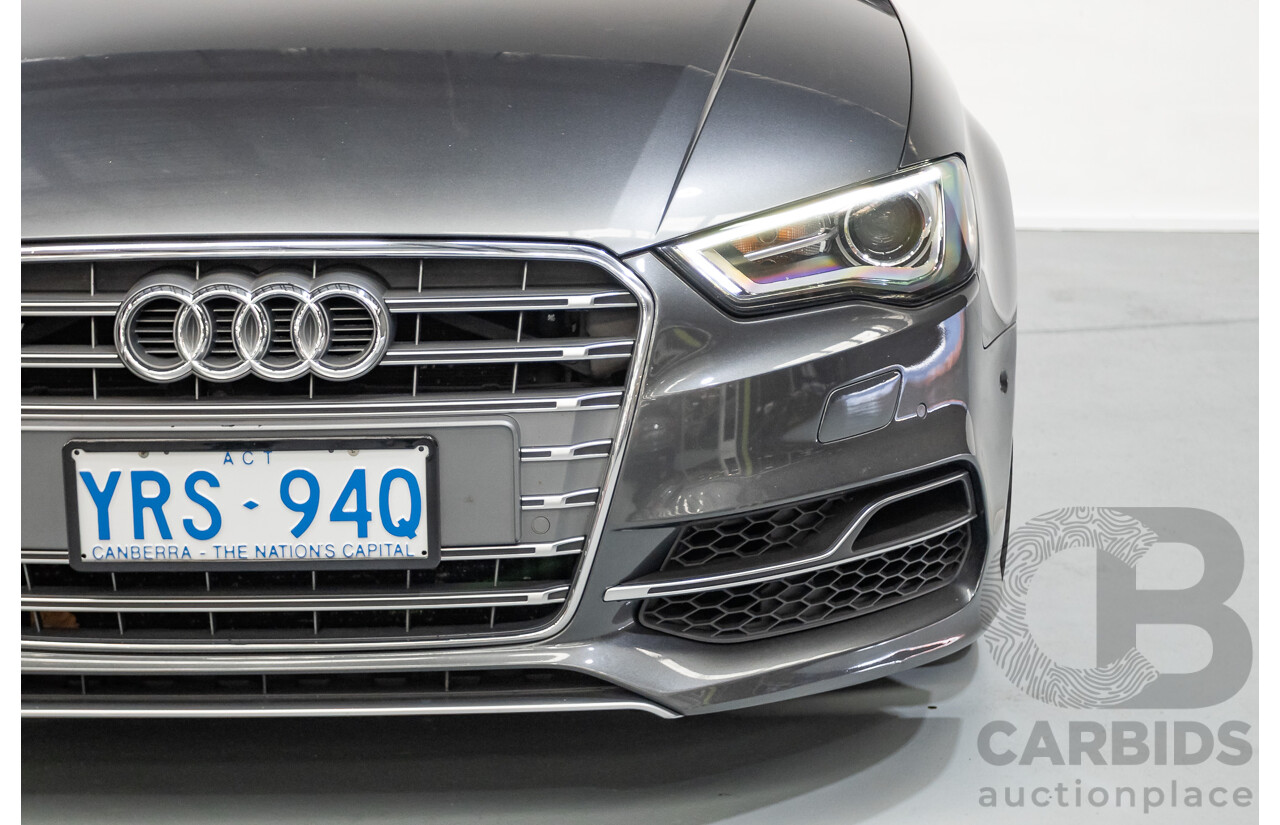 10/2014 Audi S3 2.0 TFSI Quattro (AWD) 8V MY14 4D Sedan Daytona Grey Pearl Turbo 2.0L