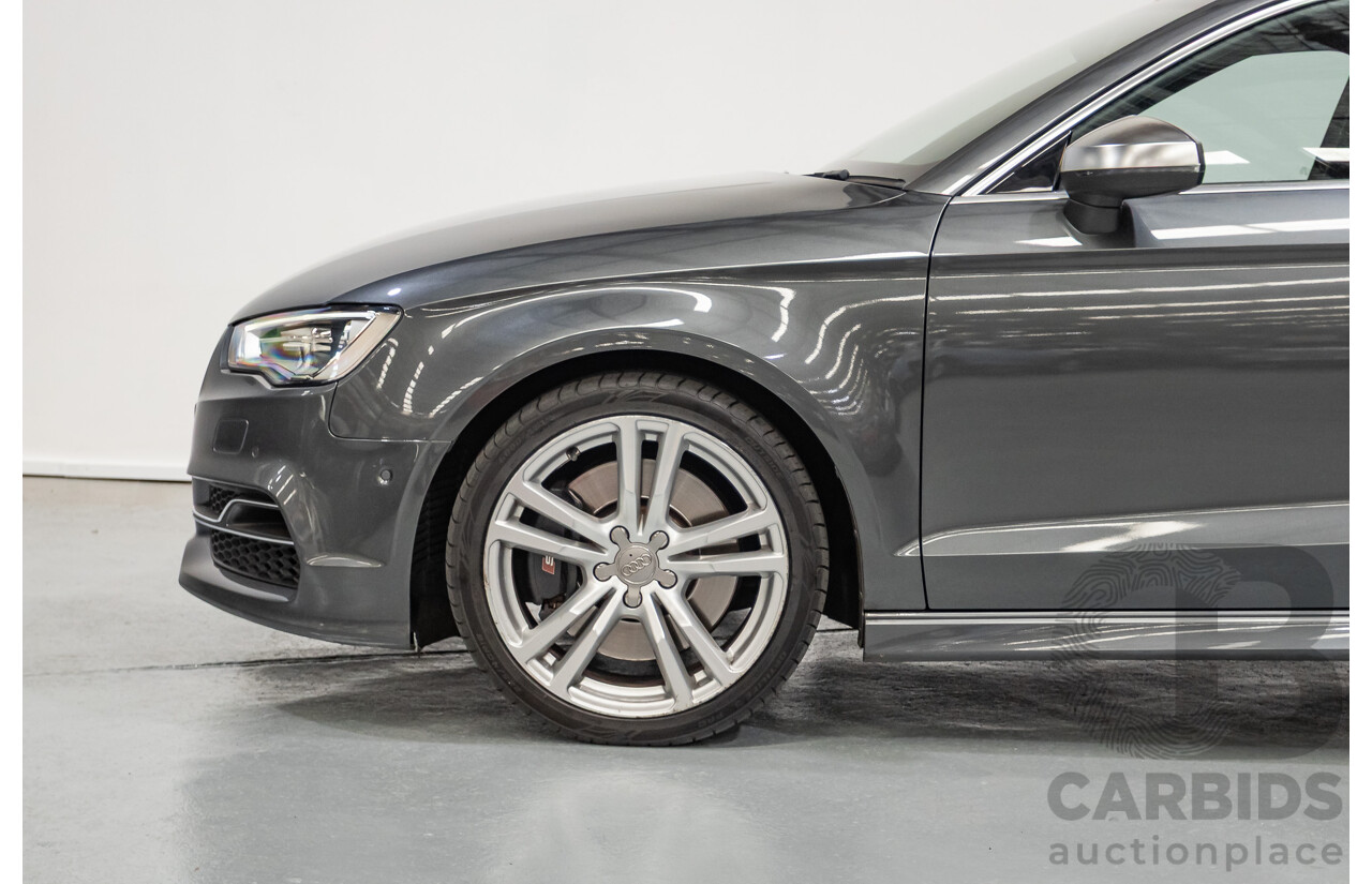 10/2014 Audi S3 2.0 TFSI Quattro (AWD) 8V MY14 4D Sedan Daytona Grey Pearl Turbo 2.0L