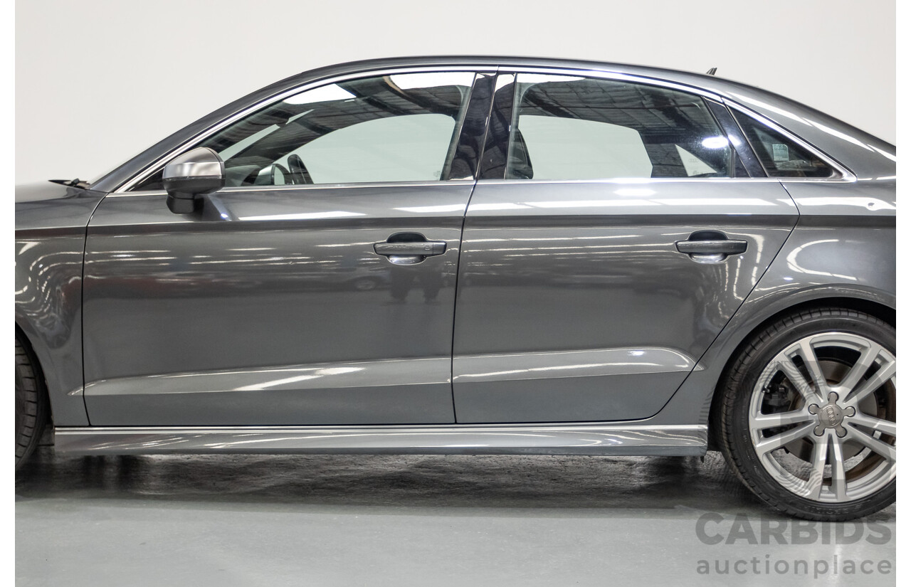 10/2014 Audi S3 2.0 TFSI Quattro (AWD) 8V MY14 4D Sedan Daytona Grey Pearl Turbo 2.0L