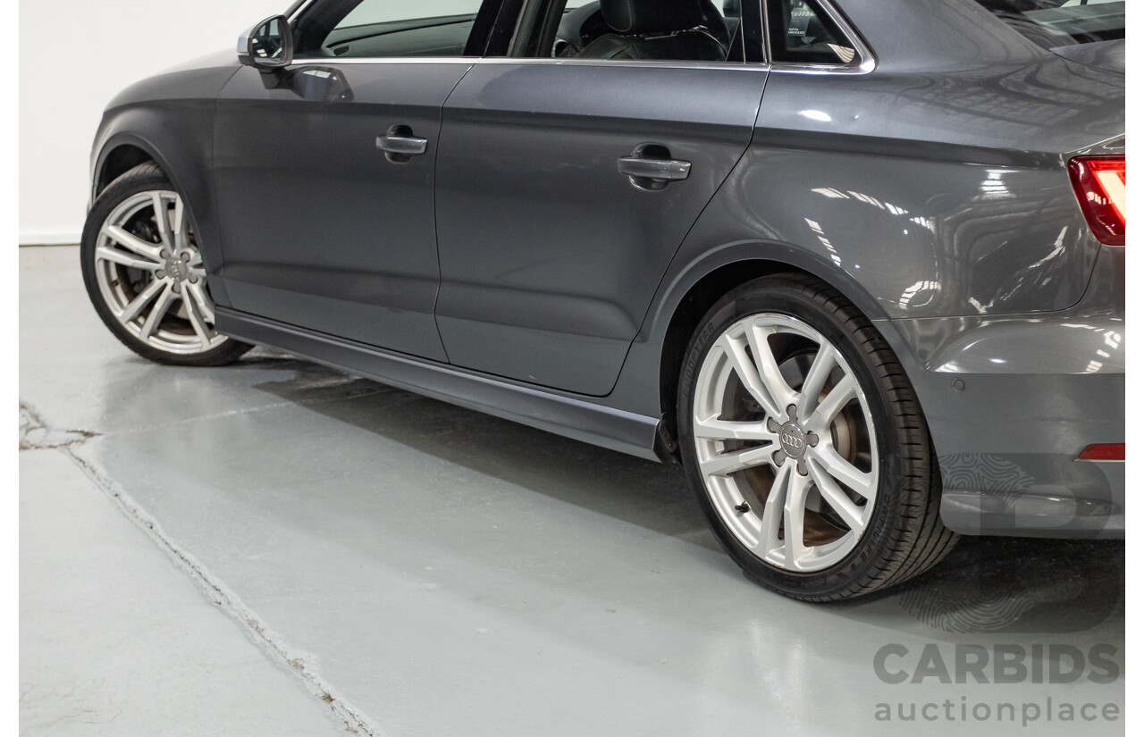 10/2014 Audi S3 2.0 TFSI Quattro (AWD) 8V MY14 4D Sedan Daytona Grey Pearl Turbo 2.0L