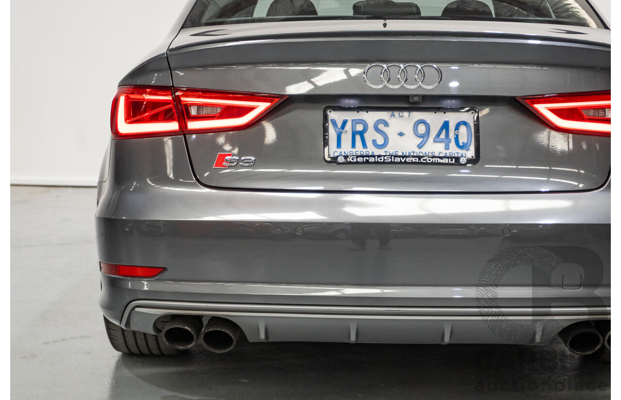 10/2014 Audi S3 2.0 TFSI Quattro (AWD) 8V MY14 4D Sedan Daytona Grey Pearl Turbo 2.0L