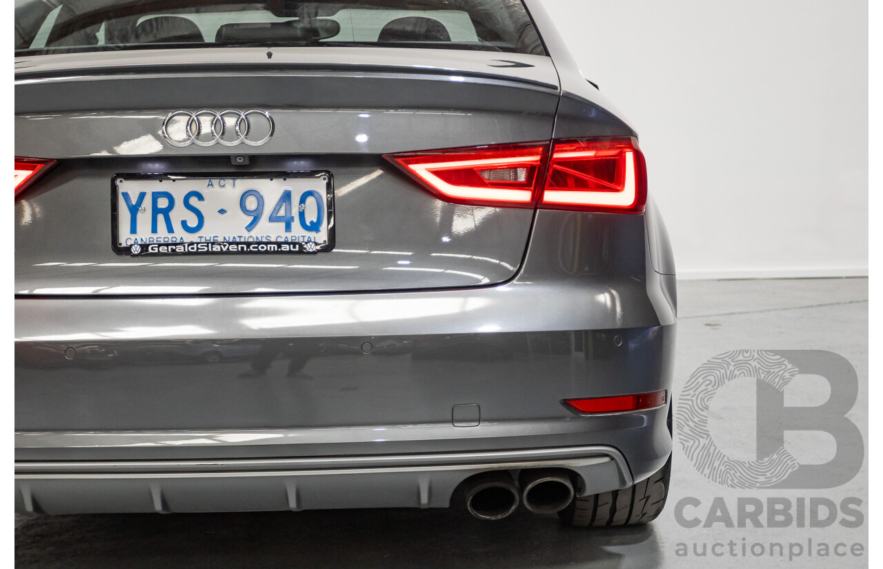 10/2014 Audi S3 2.0 TFSI Quattro (AWD) 8V MY14 4D Sedan Daytona Grey Pearl Turbo 2.0L