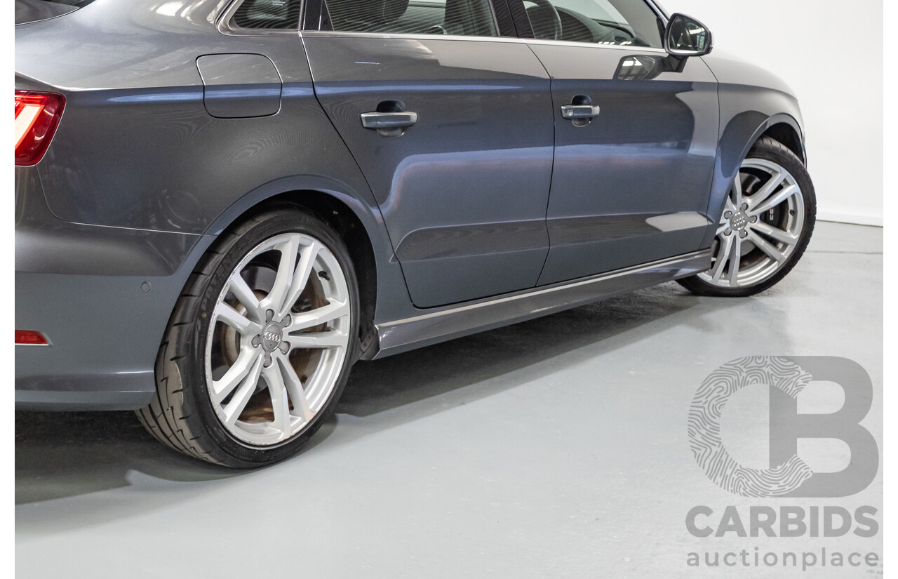 10/2014 Audi S3 2.0 TFSI Quattro (AWD) 8V MY14 4D Sedan Daytona Grey Pearl Turbo 2.0L