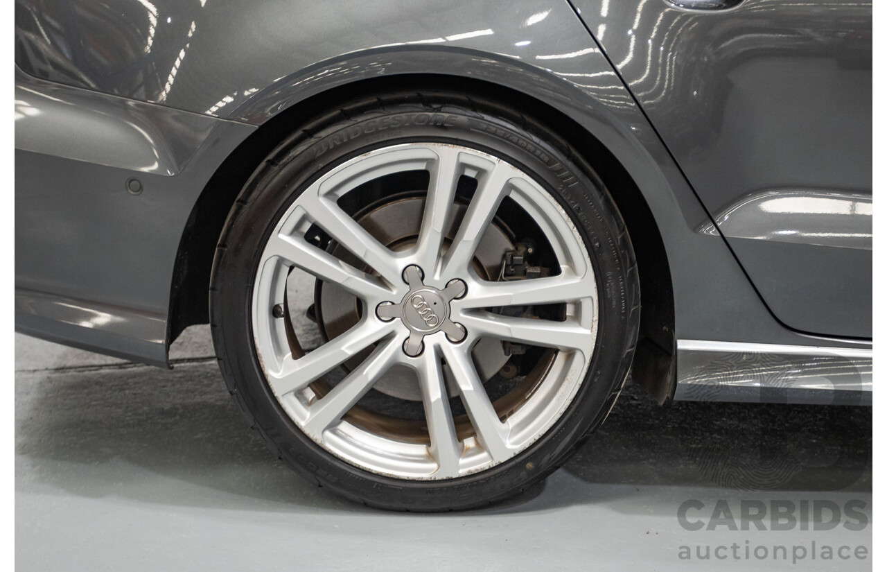 10/2014 Audi S3 2.0 TFSI Quattro (AWD) 8V MY14 4D Sedan Daytona Grey Pearl Turbo 2.0L