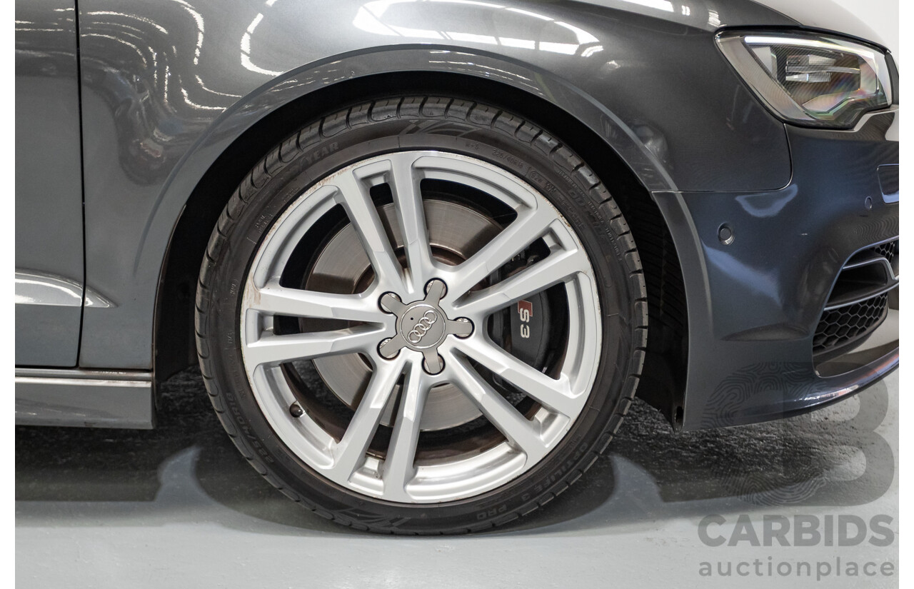 10/2014 Audi S3 2.0 TFSI Quattro (AWD) 8V MY14 4D Sedan Daytona Grey Pearl Turbo 2.0L