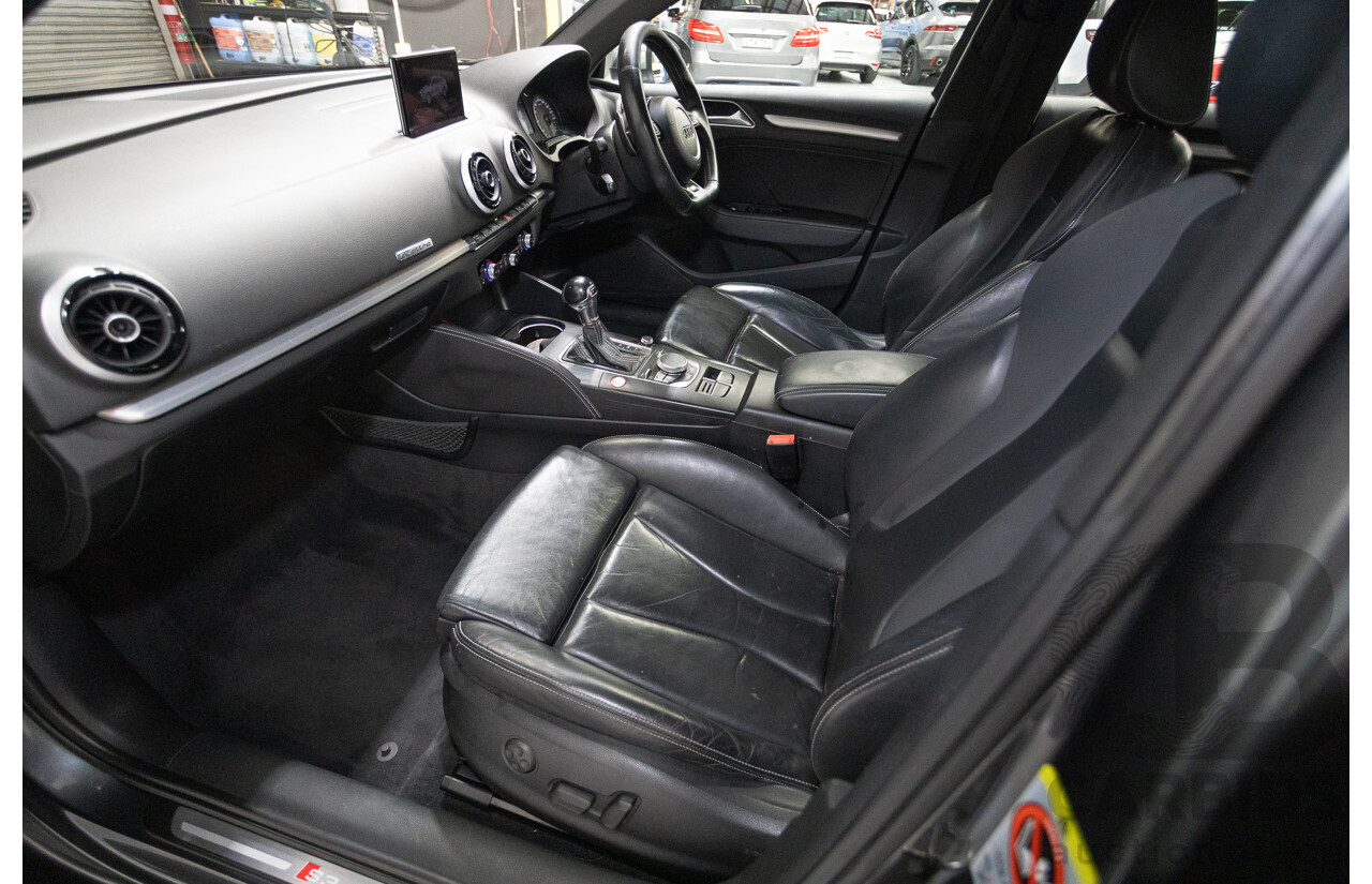 10/2014 Audi S3 2.0 TFSI Quattro (AWD) 8V MY14 4D Sedan Daytona Grey Pearl Turbo 2.0L