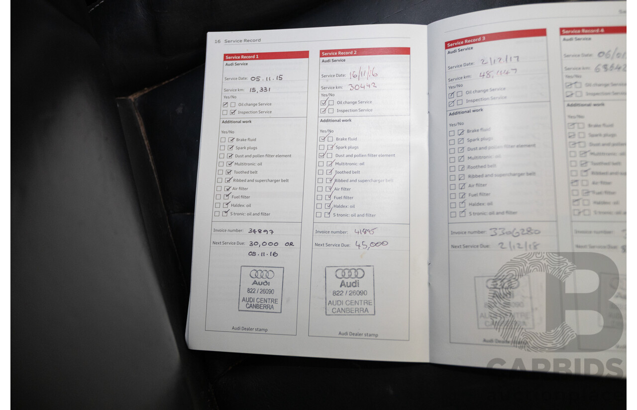 10/2014 Audi S3 2.0 TFSI Quattro (AWD) 8V MY14 4D Sedan Daytona Grey Pearl Turbo 2.0L