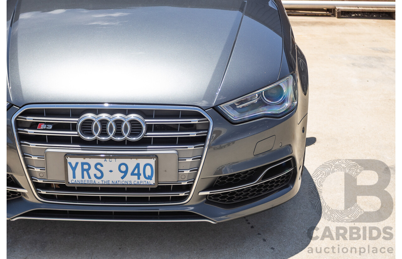 10/2014 Audi S3 2.0 TFSI QUATTRO (AWD) 8V MY14 4D Sedan Daytona Grey Pearl Turbo 2.0L