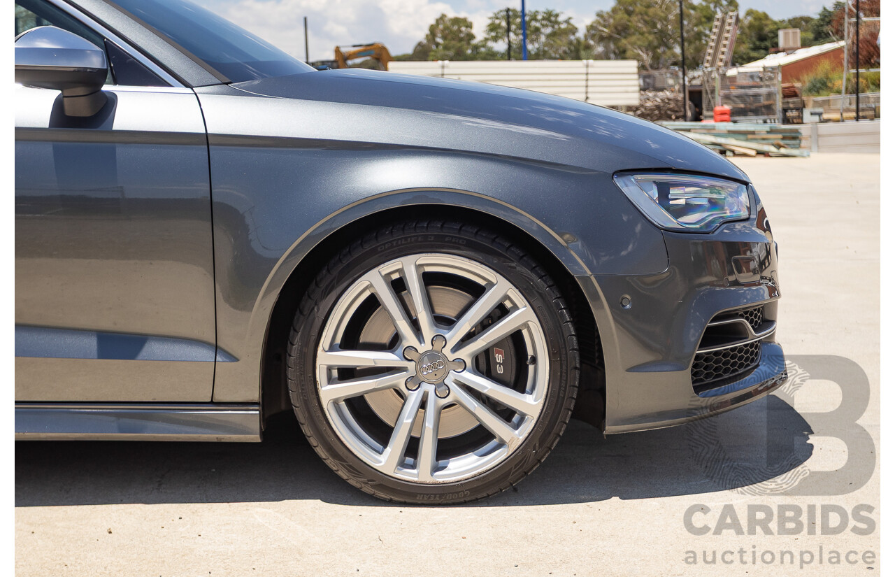 10/2014 Audi S3 2.0 TFSI QUATTRO (AWD) 8V MY14 4D Sedan Daytona Grey Pearl Turbo 2.0L