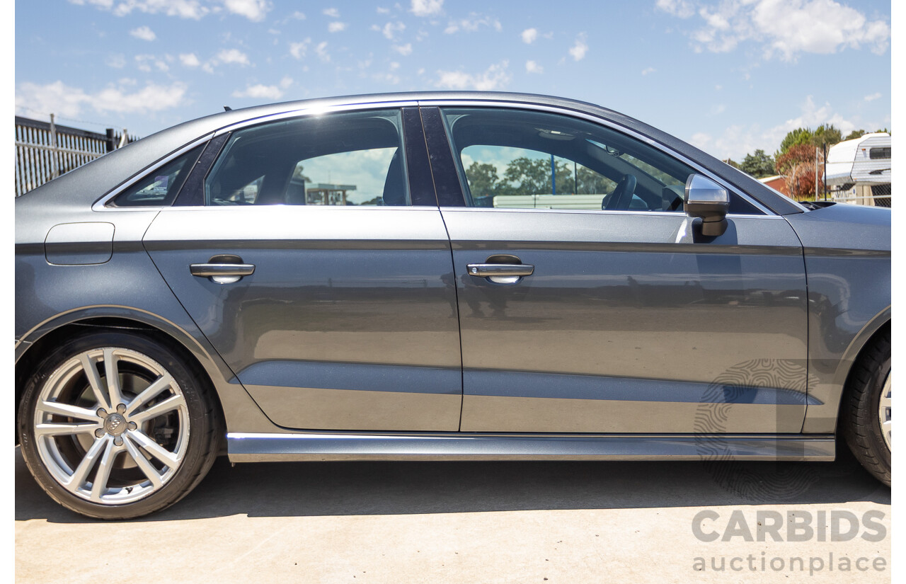 10/2014 Audi S3 2.0 TFSI QUATTRO (AWD) 8V MY14 4D Sedan Daytona Grey Pearl Turbo 2.0L