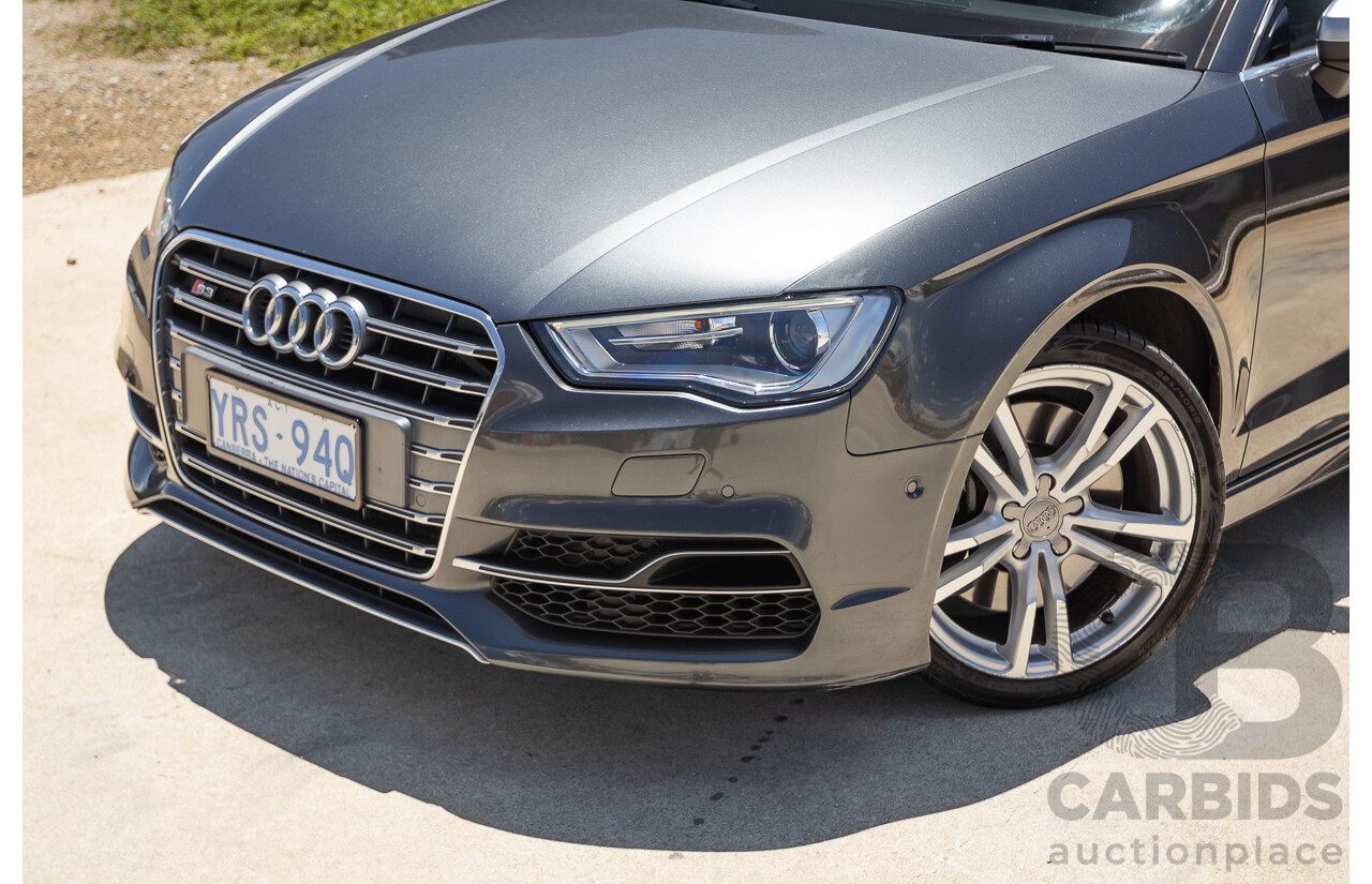 10/2014 Audi S3 2.0 TFSI QUATTRO (AWD) 8V MY14 4D Sedan Daytona Grey Pearl Turbo 2.0L