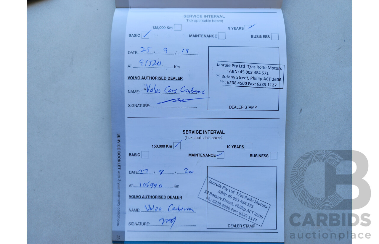 1/2013 Volvo V60 D3 Teknik F MY12 4d Wagon Blue 2.0L