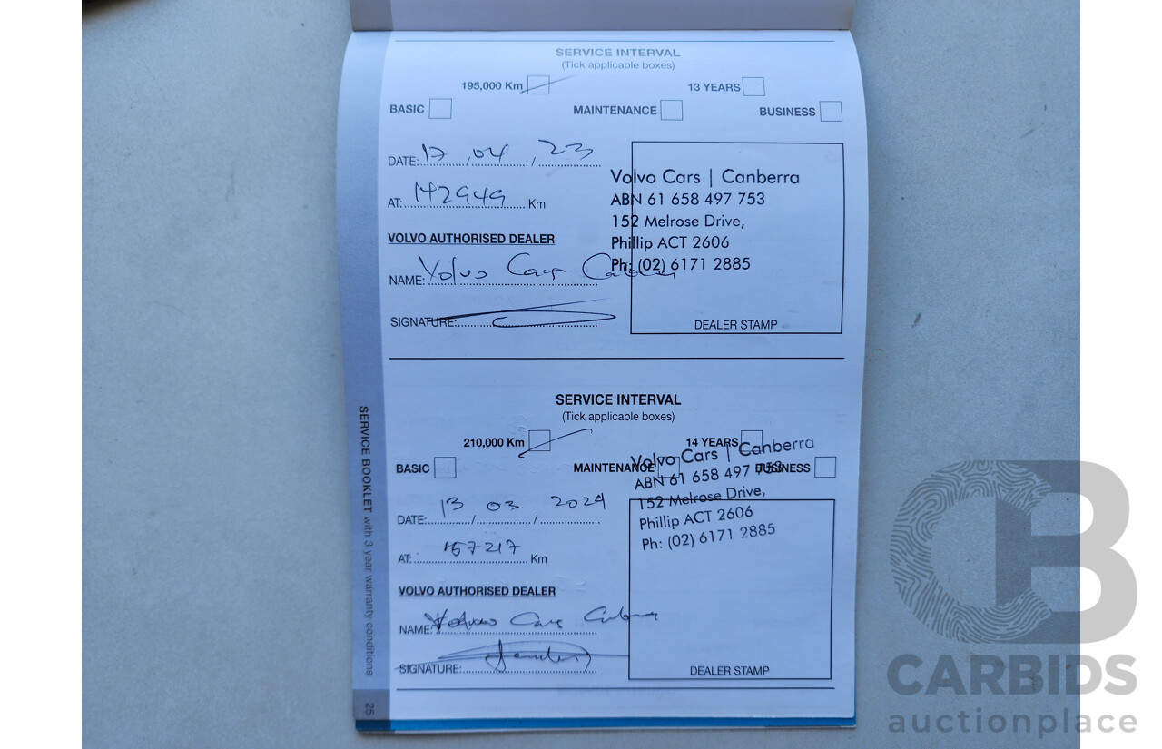 1/2013 Volvo V60 D3 Teknik F MY12 4d Wagon Blue 2.0L