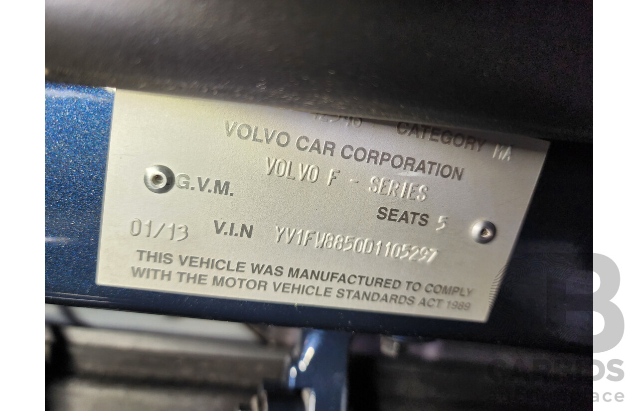 1/2013 Volvo V60 D3 Teknik F MY12 4d Wagon Blue 2.0L