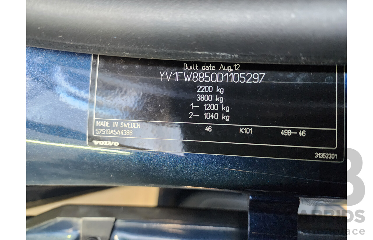 1/2013 Volvo V60 D3 Teknik F MY12 4d Wagon Blue 2.0L