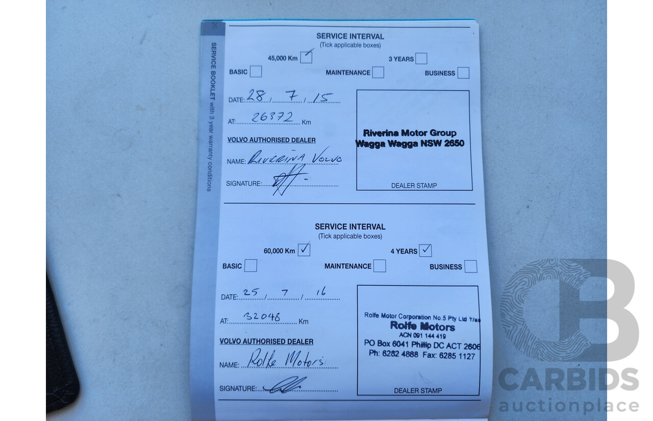 1/2013 Volvo V60 D3 Teknik F MY12 4d Wagon Blue 2.0L