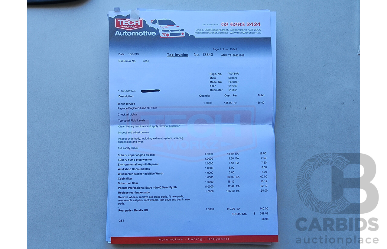 9/2009 Subaru Forester XS MY10 4d Wagon Silver 2.5L