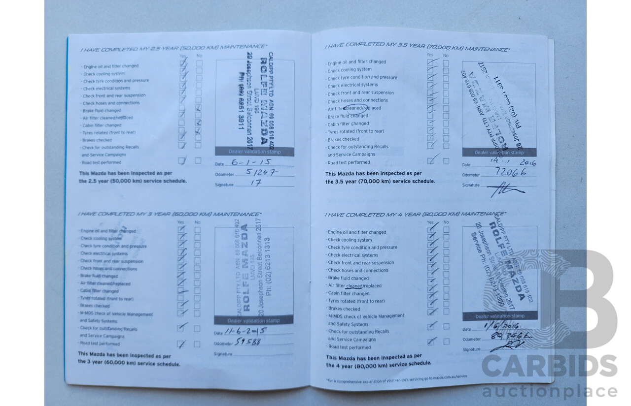 8/2012 Mazda Cx-5 MAXX Sport (4x4)  4d Wagon White 2.2L