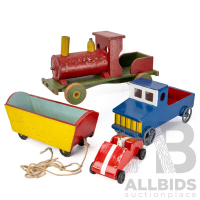 Collection of Four Vintage Bespoke Childrens Toys