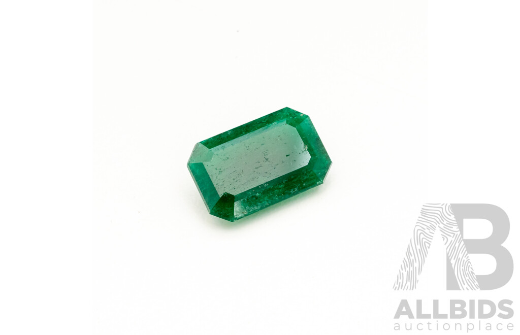6.35ct Emerald Cut Natural Green Emerald