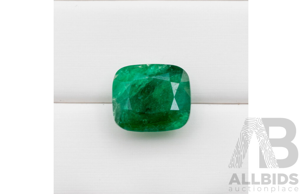3.70ct Elongated Cushion Cut Natural Emerald