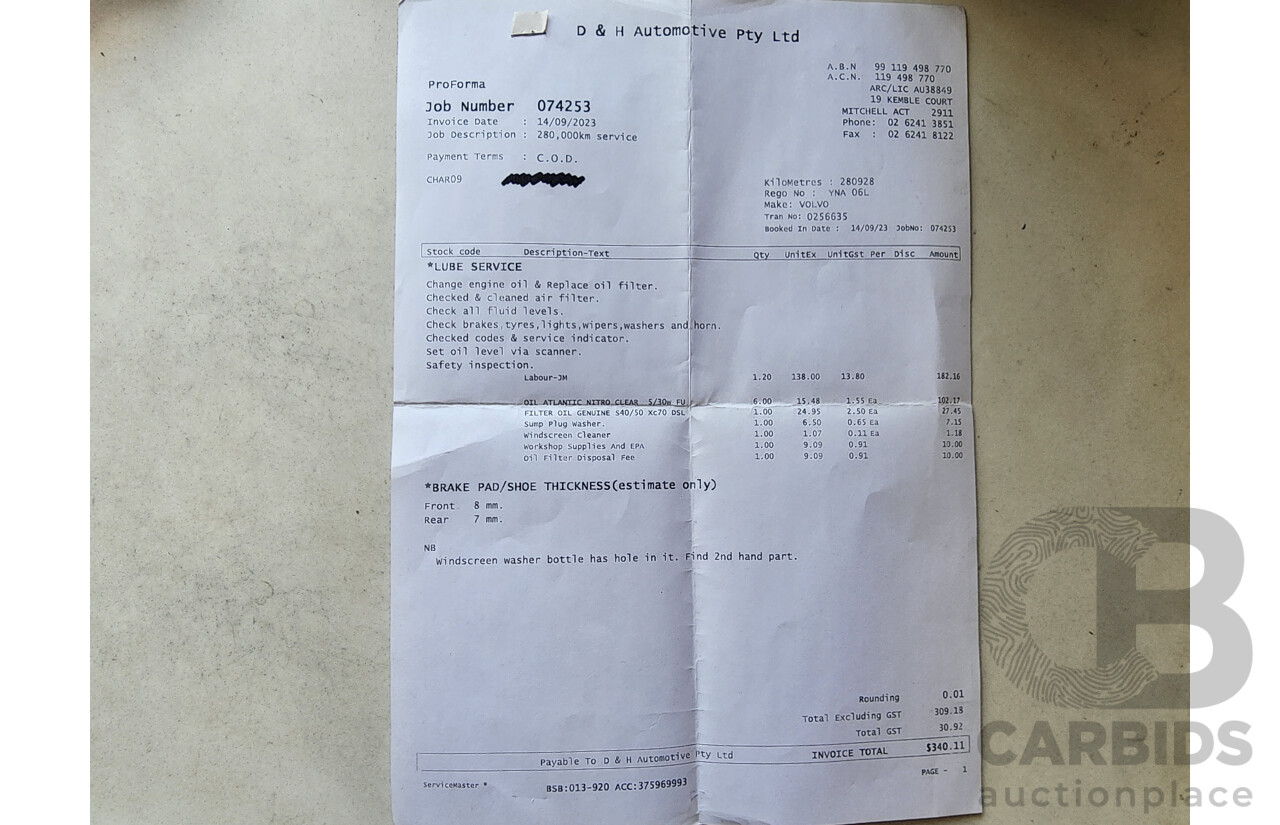 1/2012 Volvo Xc90 D5 R-Design MY12 4d Wagon Grey 2.4L