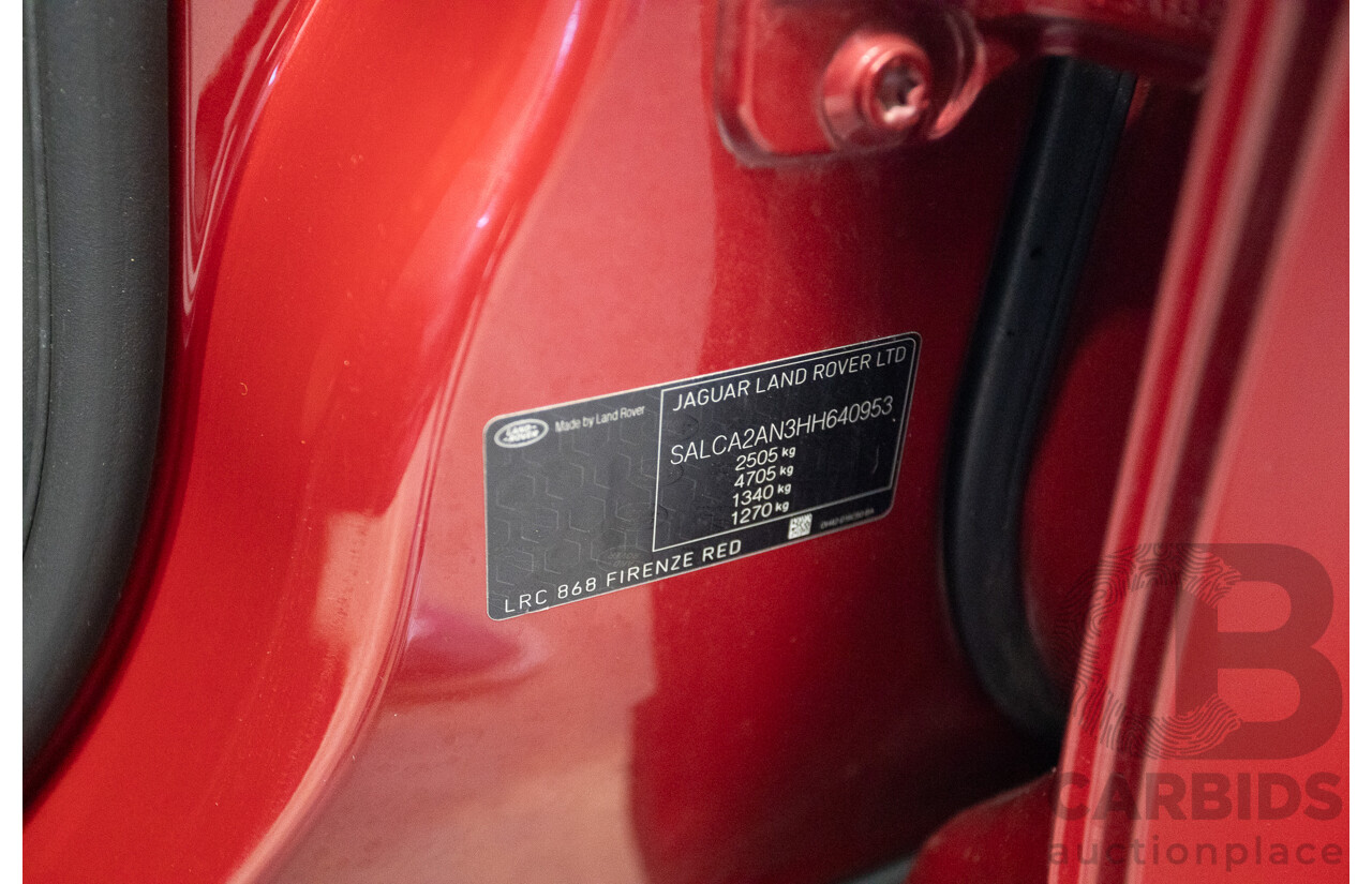 11/2016 Land Rover Discovery Sport TD4 180 HSE Luxury (AWD) LC MY17 4D Wagon Firenze Red Metallic Turbo Diesel 2.0L