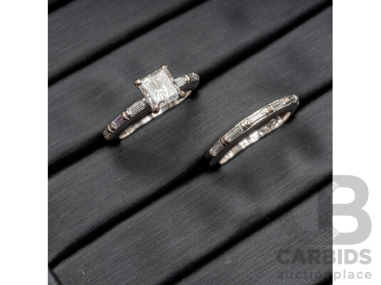 1660698 · Canturi 18ct White Gold 2 Ring Set - Size J
