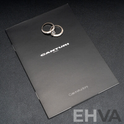 Canturi 18ct White Gold 2 Ring Set - Size J