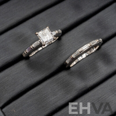 Canturi 18ct White Gold 2 Ring Set - Size J