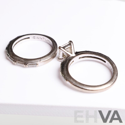 Canturi 18ct White Gold 2 Ring Set - Size J
