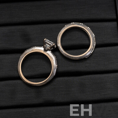 Canturi 18ct White Gold 2 Ring Set - Size J