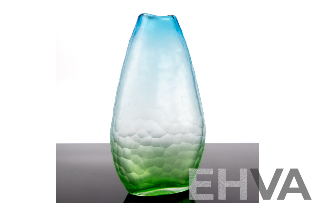 Battuto Ombre Murano Vase in the Style of Carlo Scarpa for Venini