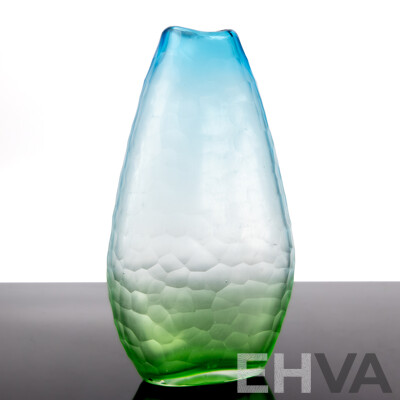 Battuto Ombre Murano Vase in the Style of Carlo Scarpa for Venini